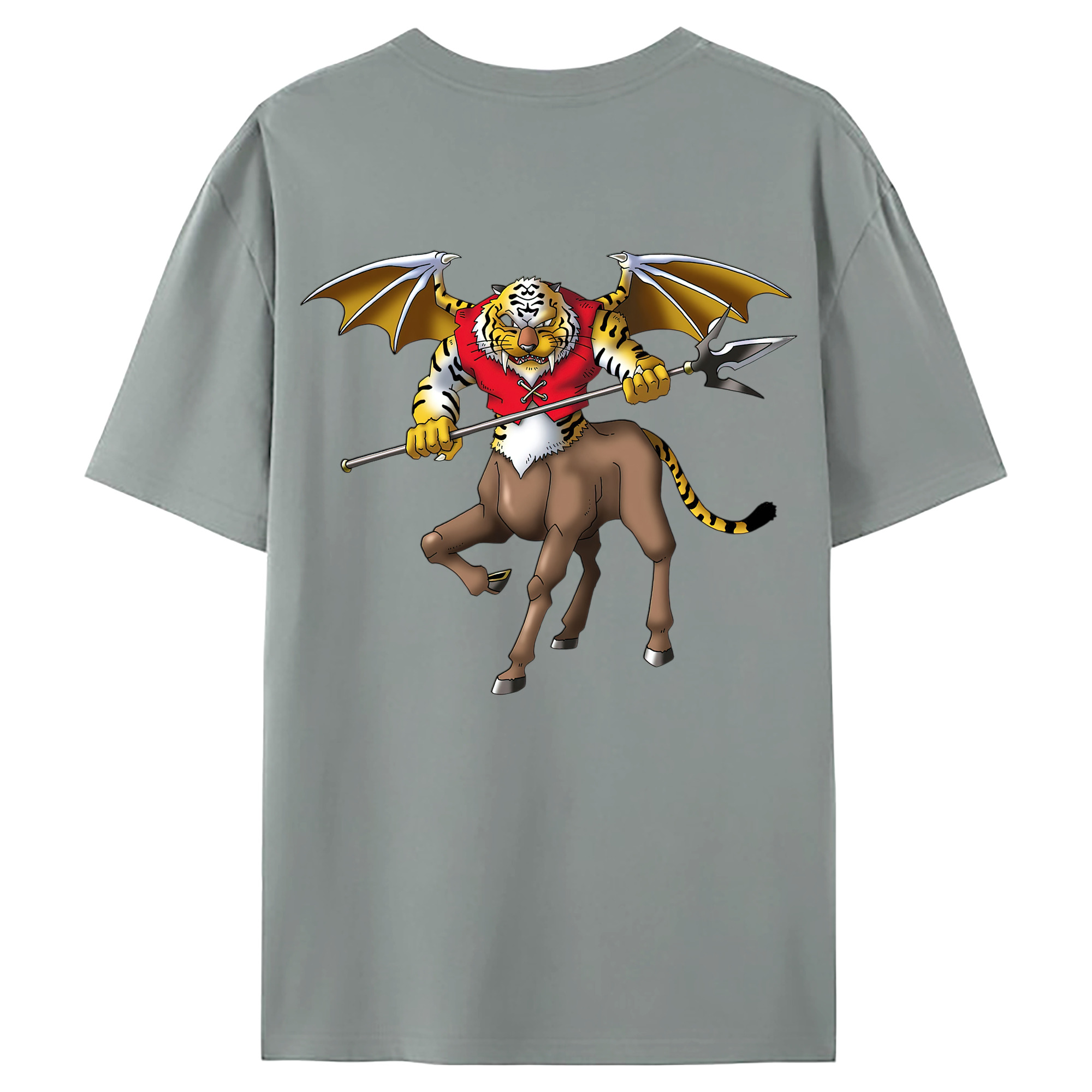 （画像用） ドラゴンクエスト Doragon Kuesuto Dragon Quest 綿100％ メンズ半袖Tシャツ（バックプリント） 通気性